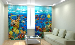 Комплект светонепроницаемых штор "Рыбки" - fgospostavki.ru - Челябинск