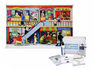 Магнитно-маркерный ситуационный плакат "Магазин" с набором магнитных карточек + методические рекомендации (иностранный язык) - fgospostavki.ru - Челябинск