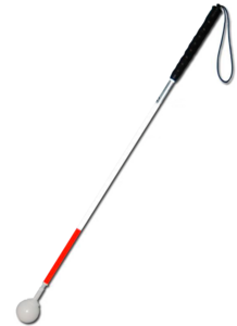 Трость телескопическая композитная с вращающимся шарообразным наконечником короткая на крючке - fgospostavki.ru - Челябинск