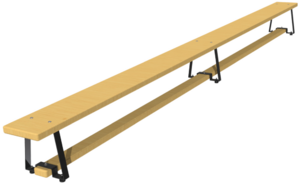 Скамейка гимнастическая (металлические ножки, лак) (3,0 м)  - fgospostavki.ru - Челябинск