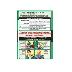 Комплект таблиц. ОБЖ. Правила оказания первой медицинской помощи - fgospostavki.ru - Челябинск