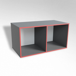 Открытая настенная полка-2-х секционная ТР2 ЛДСП  - fgospostavki.ru - Челябинск