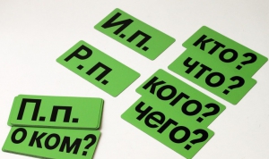 Набор магнитных карточек "Падежи" (фон зелёный) - fgospostavki.ru - Челябинск