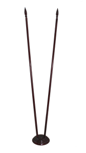 Подставка для флагов напольная с двумя отверстиями в сборе (дерево) - fgospostavki.ru - Челябинск