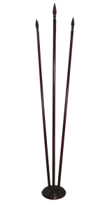 Подставка для флагов напольная с тремя отверстиями в сборе (дерево) - fgospostavki.ru - Челябинск