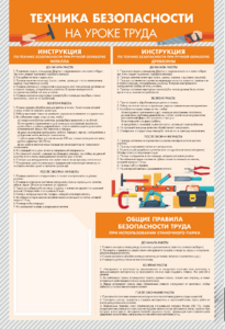 Стенд-уголок "Техника безопасности на уроках труда" - fgospostavki.ru - Челябинск