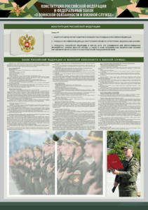 Стенд-уголок "Конституция Российской Федерации и Федеральный закон "О воинской обязанности и военной службе" - fgospostavki.ru - Челябинск