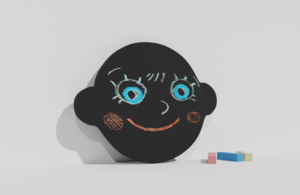 Фигурная грифельная меловая доска на тему эмоций - fgospostavki.ru - Челябинск