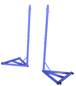 Стойка для бадминтона передвижная без противовеса (без сетки, 2 штуки) - fgospostavki.ru - Челябинск