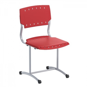 Стул ученический, на плоскоовальной трубе. Сиденье и спинка пластик - fgospostavki.ru - Челябинск