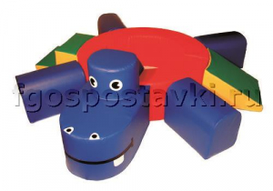 Сухой бассейн "Весёлый бегемот" с приставными элементам - fgospostavki.ru - Челябинск