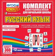 Динамические раздаточные пособия. Русский язык (комплект демонстрационных материалов). Касса букв, слогов, звуковых схем с набором интерактивных таблиц. - fgospostavki.ru - Челябинск