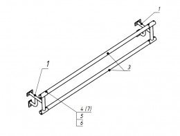 Станок хореографический пристенный (1,5 метра, двухрядный) - fgospostavki.ru - Челябинск
