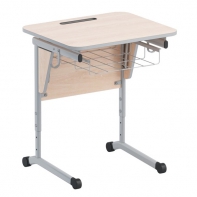 Стол ученический одноместный с наклоном столешницы (0-24°) и корзиной - fgospostavki.ru - Челябинск