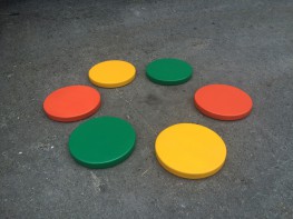 Диски цветные амортизационные деревянные (комплект 6 штук) - fgospostavki.ru - Челябинск