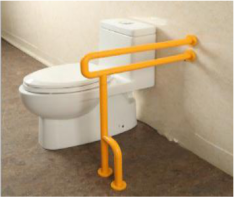 Поручень для унитаза с боковой опорой "Антибак" 700 х 600 х 120 миллиметров - fgospostavki.ru - Челябинск