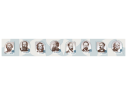 Стенд-лента "Выдающиеся ученые-физики" - fgospostavki.ru - Челябинск