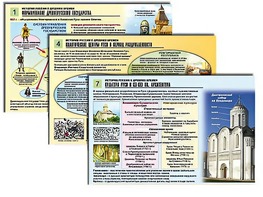 Комплект таблиц по истории "История России с древних времен" раздаточные (цветные, ламинированные, А4, 10 штук) - fgospostavki.ru - Челябинск