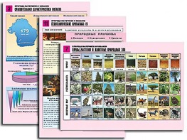 Комплект таблиц по географии "Природа материков и океанов" раздаточные (цветные, ламинированные, А4, 12 штук) - fgospostavki.ru - Челябинск