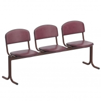 Блок стульев 3-х местный с не откидывающимися сидениями (кожзам) - fgospostavki.ru - Челябинск