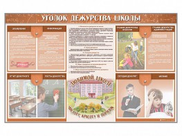 Стенд-уголок "Уголок дежурства школы" - fgospostavki.ru - Челябинск