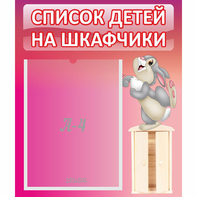 Стенд "Список на шкафчики" - fgospostavki.ru - Челябинск