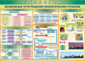 Таблица "Возможные пути решения экологических проблем" (100х140 сантиметров, винил) - fgospostavki.ru - Челябинск