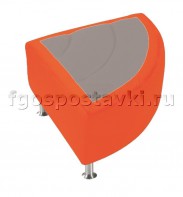 Пуф - сектор на хромированных ножках - fgospostavki.ru - Челябинск