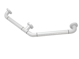 Поручень угловой трехопорный с антибактериальным покрытием (белая) - fgospostavki.ru - Челябинск