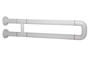Поручень неоткидной двухопорный с антибактериальным покрытием (белый) - fgospostavki.ru - Челябинск