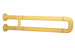 Поручень неоткидной двухопорный с антибактериальным покрытием (желтый) - fgospostavki.ru - Челябинск