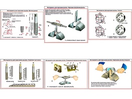 Плакаты ПРОФТЕХ "Инструменты для нарезания резьбы" (6 пл, винил, 70х100) - fgospostavki.ru - Челябинск