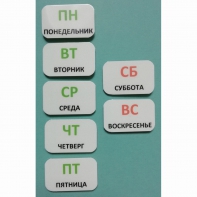 Набор карточек "Дни недели" - fgospostavki.ru - Челябинск