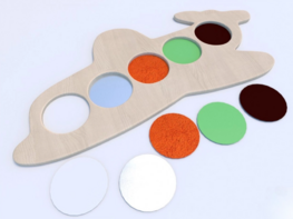 Тактильные разноцветные дощечки «Самолетик» - fgospostavki.ru - Челябинск