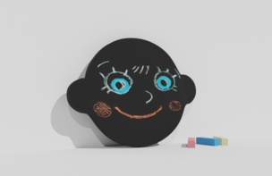 Фигурная грифельная меловая доска на тему эмоций - fgospostavki.ru - Челябинск