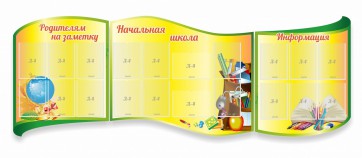 Стенд "Начальная школа" резной из 3-х частей - fgospostavki.ru - Челябинск