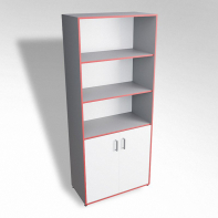 Шкаф широкий открытый с закрытой тумбой ТР2 ЛДСП - fgospostavki.ru - Челябинск