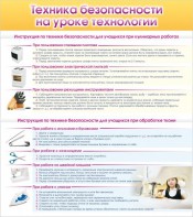 Стенд "Техника безопасности на уроке технологии" - fgospostavki.ru - Челябинск