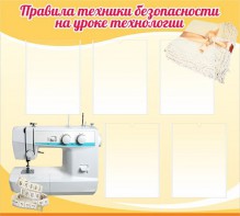 Стенд "Правила техники безопасности на уроке технологии" - fgospostavki.ru - Челябинск