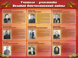 Стенд "Учителя-участники Великой Отечественной войны" - fgospostavki.ru - Челябинск